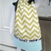 Green Chevron with Black and Blue Accents Pillowcase Dress (size 8) - Image 2
