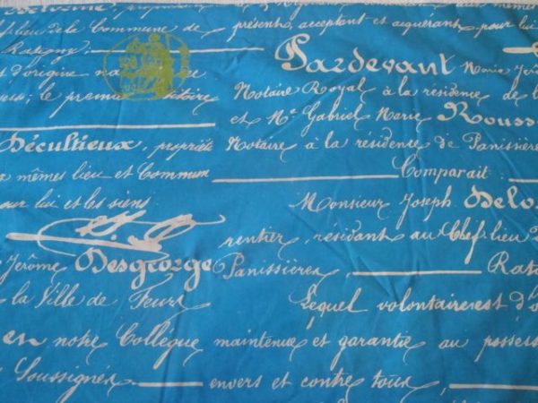 Blue Penmanship Bed Runner Set (Queen/King) - Image 3