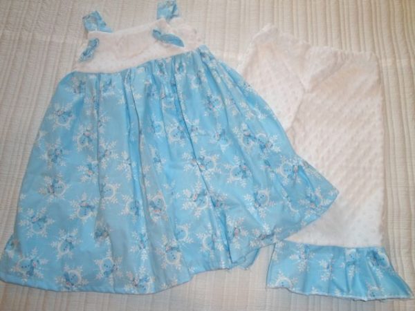 Snowman Christmas Dress/Pant Set (size 4) - Image 2