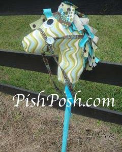 Blue and Green Wavy Stick Pony
