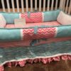 Coral and Blue Nursery Bedding - Image 5