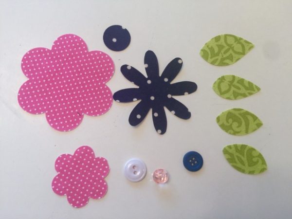 Pink and Navy Flowers Applique - Image 2