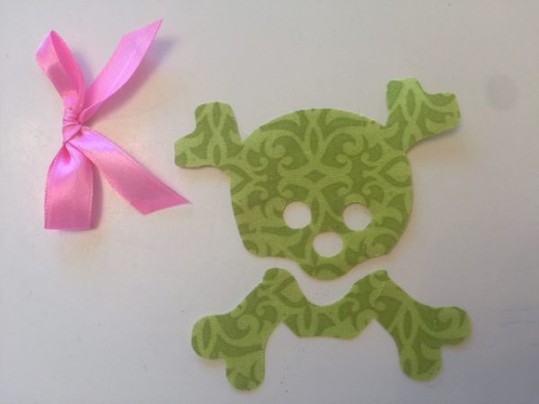 Green Skull and Crossbones Applique - Image 2