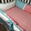 Coral and Blue Nursery Bedding - Image 2