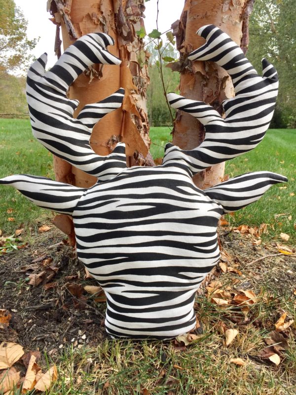 Decorative Deerhead Pillow Zebra