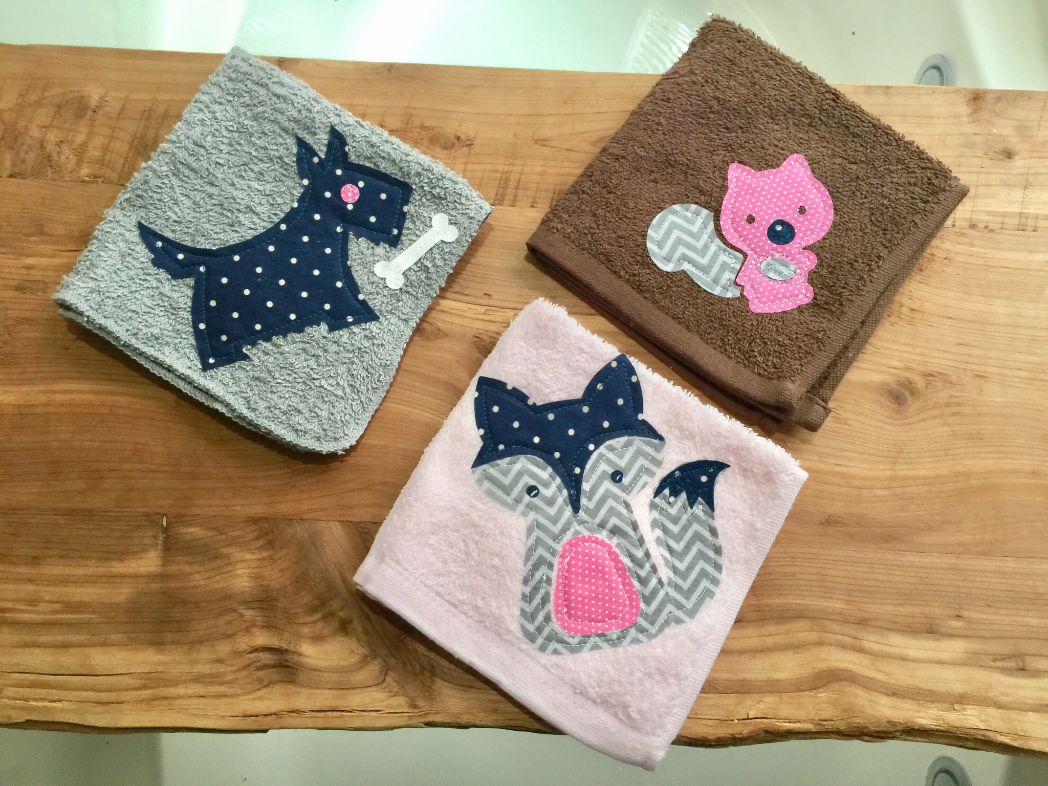 Washcloth Gift Set - Fox, Dog, Squirrel