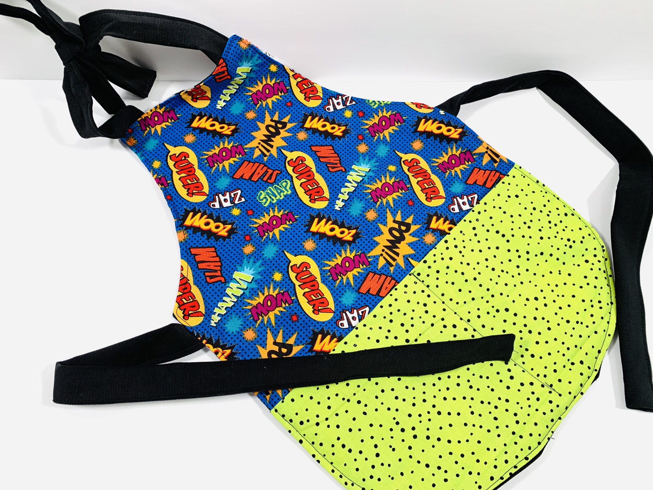 Video Game/Superhero Words Double sided Kid's Apron - Image 2