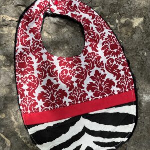 Red Damask Bib