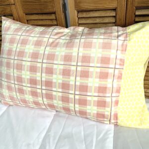 Pillowcase Minky Pink Plaid