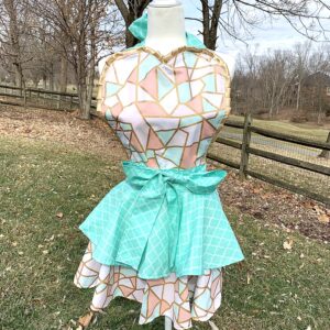 Retro Apron - Coral Mosaic