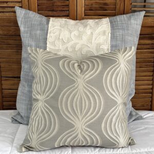 Euro Pillow Cover Set - Blue/Cream