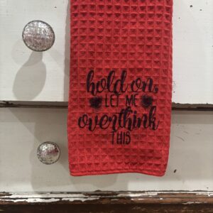 Kitchen Tea Towel - Overthink Red