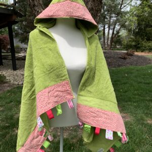 Light Pink Leopard (green) Hooded Tag Towel